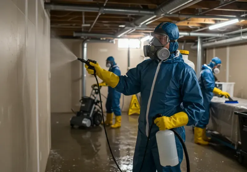 Basement Sanitization and Antimicrobial Treatment process in Las Palmas II, TX